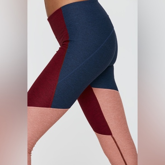 Outdoor Voices Warmup Leggings Colorblock Navy Wine Rose - S - Picture 1 of 7